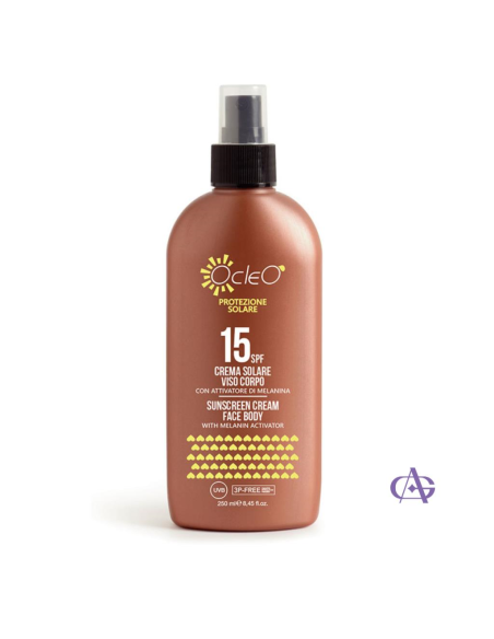 Ocleò crema solare viso e corpo 6SPF con attivatore di melanina 3p fre